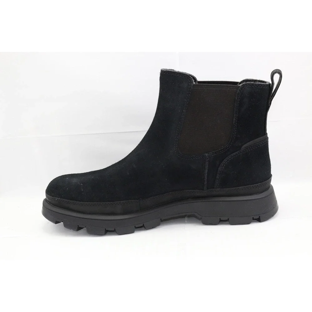 UGG CHELSEA MEN BOOTS LEATHER Black Size 7 / UK 6 / EU 40 / JP 25